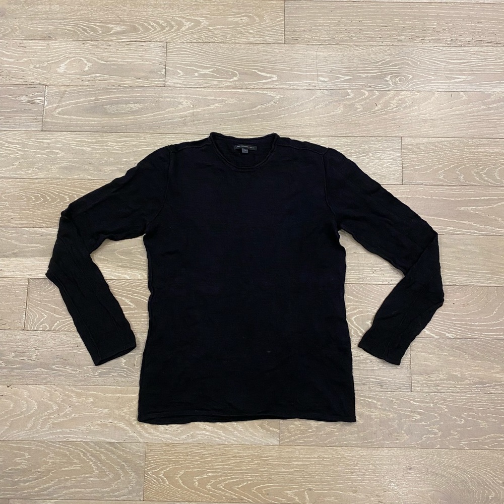 John Varvatos star USA long sleeve crew neck tee black medium